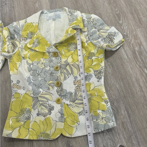 Women’s Tahari Arthur S Levine 2PC Floral Skirt Suit Blazer & Skirt Set Size 2 - Picture 12 of 15